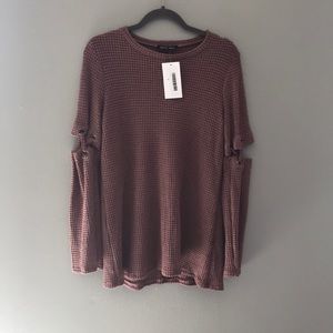 Dark blush colored long sleeve shirt